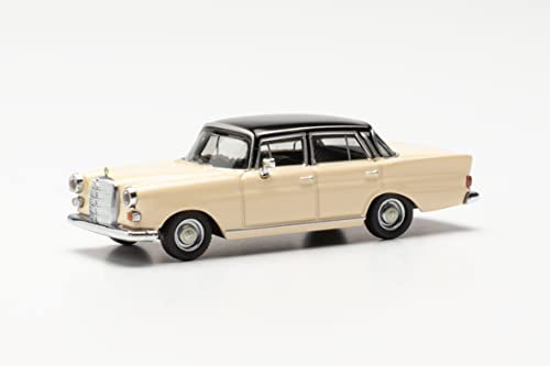 Herpa Modellauto Mercedes-Benz 200 Heckflosse, originalgetreu im Maßstab 1:87, Auto Modell für Diorama, Modellbau Sammlerstück, Deko Automodelle aus Kunststoff