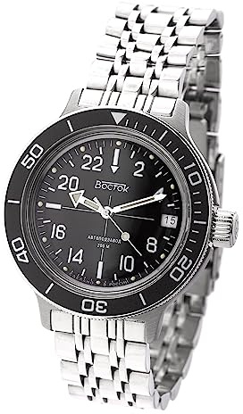 Strela VOSTOK Wostok Boctok 24-Stunden Military Taucheruhr 200m Automatik Uhrwerk 2431B/720076/720074 russische mechanische automatische Uhr aus Russland