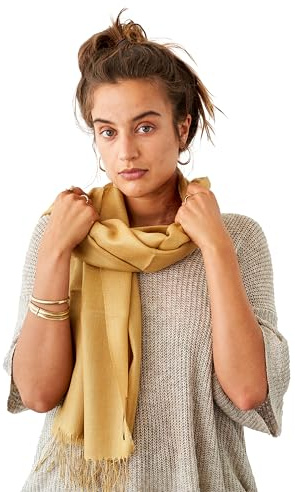Apikuna® Premium Schal aus 70% Baby Alpaka, 30% Seide (200x70cm) – Eleganter Pashmina für Damen & Herren, alle Jahreszeiten – Perfekt für besondere Momente