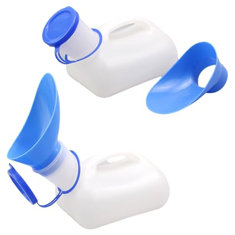 Orssmigs 2 Pezzi Pappagallo Urina Uomo 1000 ML Orinatoio Portatile Uomo Bottiglia di Urina Raccoglitore Orinatoi Unisex Urinal Simple Bottiglia per Urina Portatile