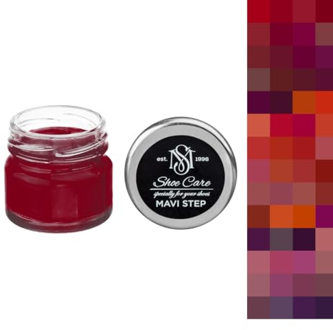 Leder-Schuhcreme, Burgunderrot, Cremefarbe mit Wachs zum Nachfärben – glatte Lederpflege, Stiefelglanz, individuelle Farbe