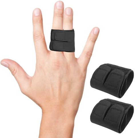 Lot de 2 attelles de doigt, petit doigt, attelle de doigt en nylon, majeur | Attelle de doigt, index, attelle de pile, bandage élastique pour protéger les doigts, entorses cassées, double fixation