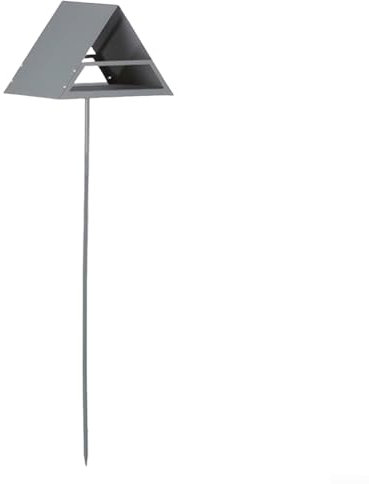 FUANA Vogelfutterstation Wildvogelfutterstange Vogelfutterstation Metall Vogelfutterstation Ständer Multi Feeder stehend mit schrägem Dach für Gartendekorationen Anlockung Wildvögel
