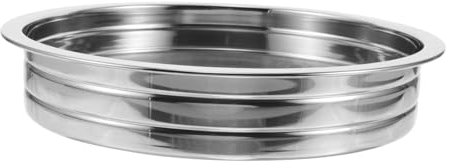 KICHOUSE Large Communion Bread Plate Stainless Steel Plate for Baking and Decor