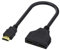 Prise HDMI Double, Splitter HDMI, Répartiteur de câble 1 Entrée 2 Sorties Double Prise, Doubleur pour LED, LCD, TV, HD, DVD