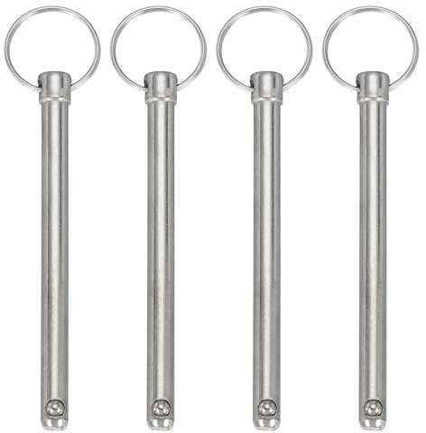 QUARKZMAN Schnellspannstift, Durchmesser 5/16 (8mm) Nutzlänge 3,35 (85mm) Gesamtlänge 4,84 (123mm) Bimini Top Pin Marine Hardware Kohlenstoffstahl für Bootszubehör, Packung mit 4