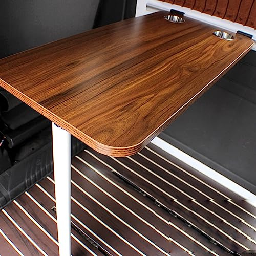 CHBMZ Wandklapptisch für Wohnmobile, Klappbarer Außentisch für Wohnmobil Wohnwagen Picknick, Geeignet für Picknick im Freien(Brown)