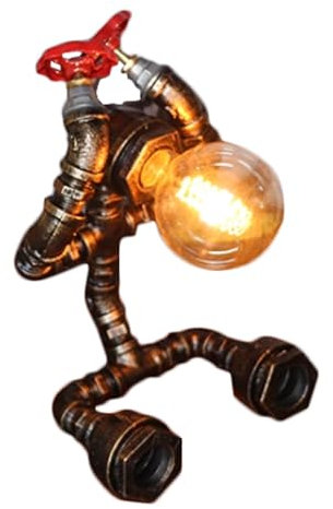 HBDBJRWB Lampada da Tavolo da Tavolo Vintage in Metallo Lampada Punk a Vapore Industriale retrò per caffè, Pub, Lampada da dormitorio