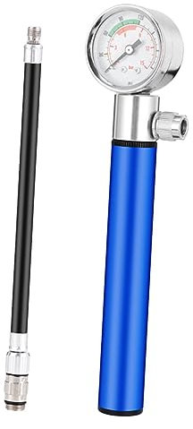DINHEAROM Sportballpumpe Aluminium Mit Manometer Basketballpumpe Fußballpumpe Handpumpe Für Bälle Kompakt Und Leicht Für Sport Und Unterwegs