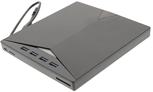 DIYEAH Lecteur DVD Externe USB Type-c Portable Graveur CD DVD Silencieux avec Protection Anti-dérapante Mince Et Léger Compatible Pc Et Ordinateur Portable