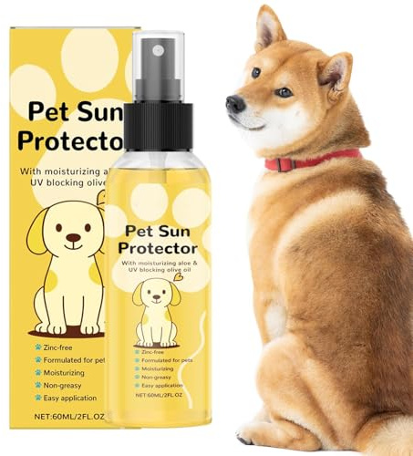 Certes Sonnenspray für Hunde – Sonnenblende für Hunde für die Schnauze | natürliches Sonnenspray für Tiere, UV-Schutz für heiße Tage im Freien: Wandern, Pool, , Camping