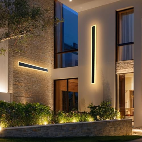 VEVOR Applique Murale d'Extérieur, 10 W, Éclairage Extérieur Mural, Lot de 2, Appliques Murales Modernes LED, 1 m, Blanc Chaud 3000 K, Étanche IP65, Lumière Multidirectionnelle, pour Porche, Garage