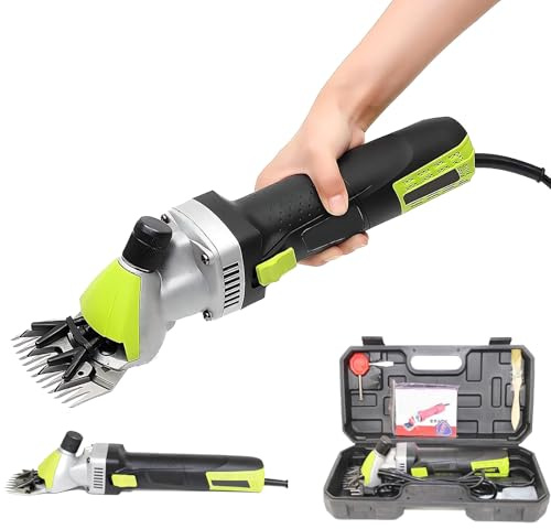 ORIDLECTAL Tondeuse a Mouton 850W 2400 TR/Min, Tondeuse Chevaux Électrique 13 Dents EU Plug, Entretien Facile, Tension Lame Réglable, 110V/220V, 110V