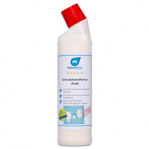 KaiserRein Urinsteinentferner Extra Stark, Profi Sanitärreiniger & WC Reiniger mit Schräghals, löst Kalk-, Wasser- und Urinstein sowie Rost, Toilettenreiniger für WC/Urinal, 750 ml, Made in Germany