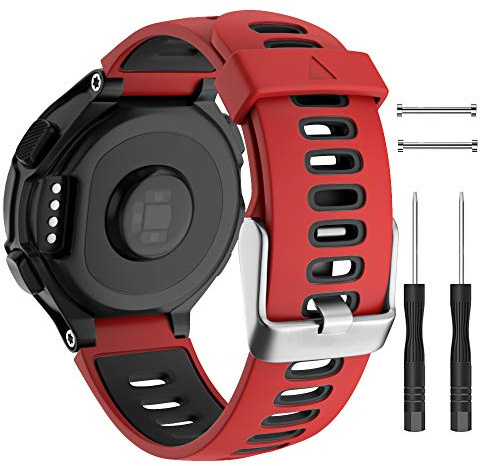 ISABAKE Klockarmband för Garmin Forerunner 735XT/235, Silikonrem för Forerunner 220/230 235Lite 620/630, Approach S20 S5 S6