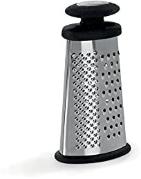 Barazzoni Grattugia Ovale My Utensyl Rallador pequeño Ovalado, 3 Caras, Altura 16 cm, Ideal para Chocolate y Nuez moscada, Acero Inoxidable