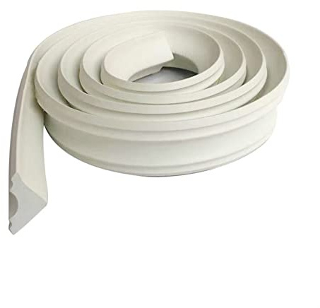 6.5ft Quarter Cove Molding Flexible Molding Trim Self Adhesive | Fast Crown Molding Peel and Stick Ceiling Cornice | Caulk and Trim Strips for Floors Window Door Ceiling | Paintable (White (S):20MM/0