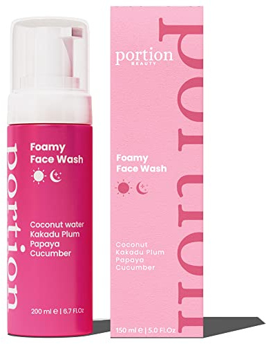 PORTION Foamy Face Wash - 150ml - Reinigungsschaum Gesicht für optimale Gesichtsreinigung, Für Frauen & Männer, 100% Vegan, wasserbasiert