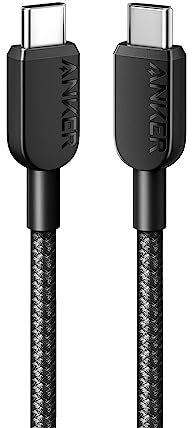 Anker USB C to USB C Charger Cable (3 ft / 0.9 m), 60W USB 2.0 Type C Cable, Fast Charging Power for iPhone 16/15 Series, Galaxy S22, iPad Pro 2021, iPad Mini 6, iPad Air 4, MacBook Pro 2020 and More