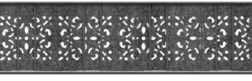 zaun|zu® Sichtschutzstreifen Design Vlies mit Laserdekor Ornament - Nachhaltig, UV-beständig und wetterfest - Moderne Optik und Montagefreundlich