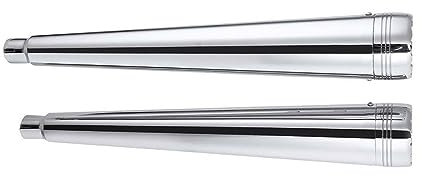 HEXEH Auspuff Schalldämpfer Motorrad 4'' Megaphon Slip On Dual Auspuffrohr Für Für Touring Für Electra Glide 1995-2016 Endschalldämpfer Muffler(Zwart)
