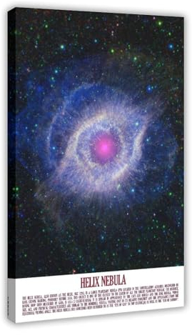 MExmeb Helix-Nebel, Kunst, Weltraum, Astronomie, Leinwand-Poster, Schlafzimmer-Dekor, Sportlandschaft, Büro, Raumdekoration, Geschenk, Rahmen-Stil, 60 x 90 cm