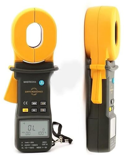 MGL MASTECH MS2301/MS2302 MS2306 MS2308 Protable 0.01Ohm High Accuracy Digital Advanced Earth Ground Resistance Clamp Meter Tester Megohmmeter Earth Ground Resistance Tester(MS2301)
