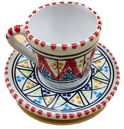 Generico Servizio Tazzine da Caffè in Ceramica Tunisina - Eleganza Artigianale per la Tua Cucina Set da 2 Pz. 1211200918