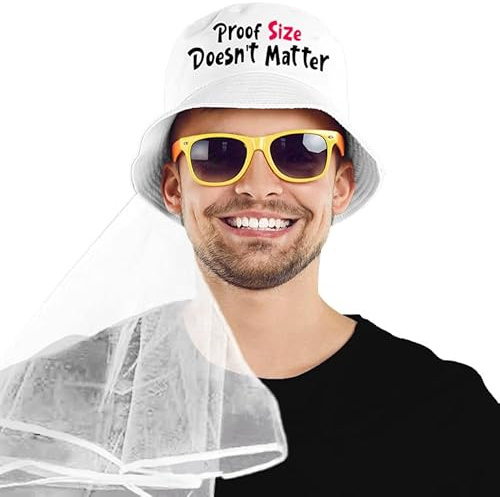 Bachelor Party Bucket Hat with Bridal Veil for Groom - Bachelor Party Favors & Supplies