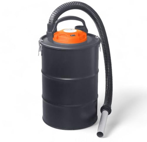Aschesauger für Pelletöfen, Öfen und Grills, Stahlfass 20 l