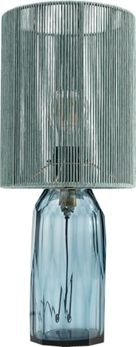 Kare Design Tischlampe Vecchio Blau, Glas, Moderne Tischleuchte, Schreibtischlampe, Büro, Wohnzimmer, Schlafzimmer, Office, keine Leuchtmittel inklusive, 42x18x18 (HxBxT)
