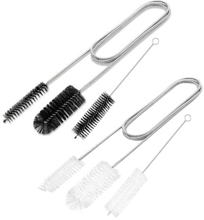 Voarge 4 Stück Aquarium Reinigungsbürste Filter, Reinigungsbürste Set für Rohre, Flaschen, Bathtub Drain, 155cm