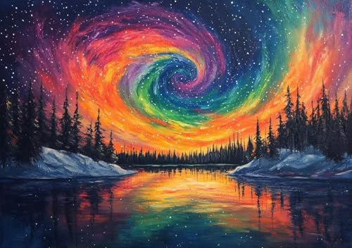 Puzzle 1000 Teile Erwachsene Klassische Puzzle Nordlicht Perfekt Um Die ProblemlöSungsfäHigkeiten Zu Verbessern, FöRdert Konzentration und Geduld, für Erwachsene und Kinder Ab 14 Jahren 75x50 cm W-2