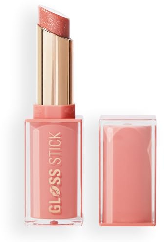 Revolution Pout Lip Gloss, Hochglänzendes Lippen-Gloss mit Hyaluronsäure & Vitamin E, Vegan & Tierversuchsfrei, 3g, Shimmer Peach Sorbet Nude