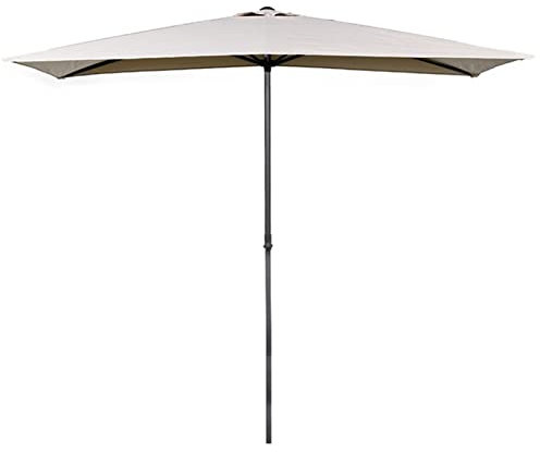 Ombrellone da giardino regolabile in altezza, 2,5 x 1,3 m, ombrellone da balcone, mezza tenda parasole per tavolo, parete, terrazza, bianco, base non inclusa, ideale per protezione esterna