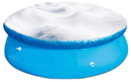 Copertura solare per piscina, rotonda, protezione antipolvere per piscina interrata, protezione antipolvere con coulisse, sicurezza all'aperto, facile da montare, coperta antipolvere per stagni