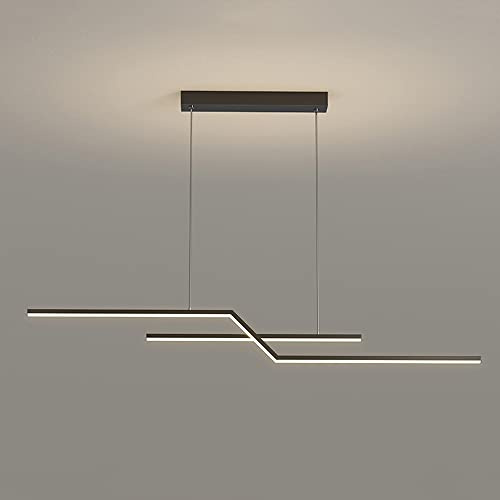 Lámpara Colgante LED Moderna con Forma geométrica Lineal, lámpara Colgante Minimalista de Techo, lámpara Colgante para Mesa de Comedor, lámpara de Isla de Cocina, lámparas suspendidas de 22 W