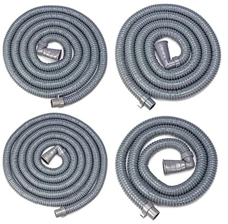 Washing Machine Hoses, 2/3/4/5M Washing Machine Dishwasher Drain Hose Waste Water Outlet Expel Soft Tube Stretchable Flexible Pipe Fits 32-42mm(4m)