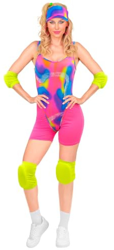 W WIDMANN MILANO Party Fashion - Kostüm 80er Jahre Damen | 80s Set, Rollerblader mit Body, Shorts und weiterem Zubehör für Karneval, Mottoparty und Retro Events