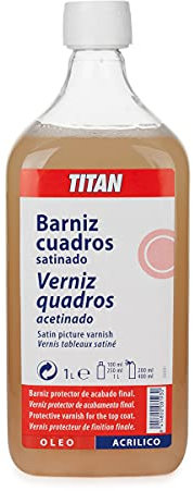 TITAN ARTS - BARNIZ CUADROS SATINADO OLEO Y ACRILICO TITAN 1 LT