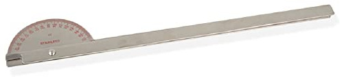 Gima – goniometer med långa armar, för alla leder, av rostfritt stål, i cm och tum, 35 cm 14 tum, 360°