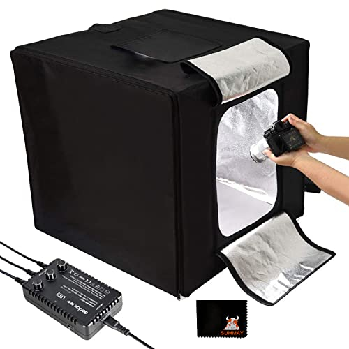 Godox LST80 Mini LED Fotostudio Zelt 80 x 80 x 80 cm mit 3 stücke LED Licht Bord Power 60 Watt 13500~14500 Lumen für Fotografie (LST80)