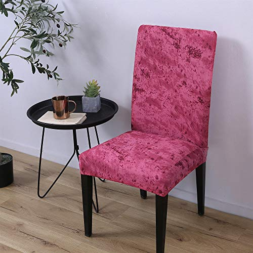 Stuhlhussen 4er Set Stretch Beschützer Stuhlbezug Stuhlüberzug, Morbuy Universal Elastische Spannbezug Hochzeit Weihnachten Partys Bankett Hotel Dekor (4 Stück,Wassermelonenrot)