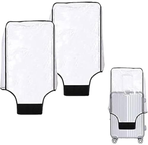 Transparente PVC-Kofferhülle/Kofferabdeckung, Koffer-/Trolleyschutz für Reisegepäck, wasserdicht, kratzfest, 2 Stück