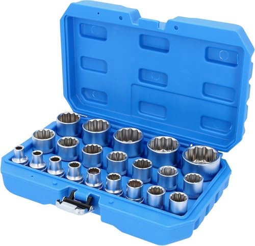 BRILLIANT TOOLS BT022405 Jeu de douilles 1/2'', 12 [Powered by KS TOOLS] | Jeu de douilles 1/2'', 12 pans, 8 - 36mm, 21 pcs