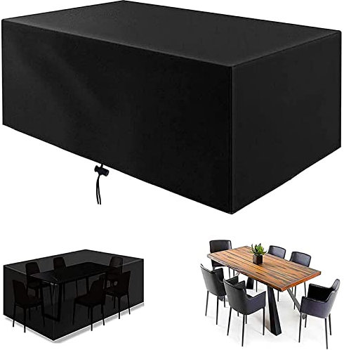 PLZY Gartenmöbel Abdeckung, Gartentisch Abdeckung Wasserdicht Abdeckhaube Schutzhülle Abdeckplane für Gartenmöbel für Sitzgarnituren Gartentische und Möbelsets-420D-230x110x70cm