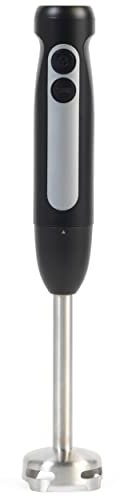 Progress EK4254PSHIMMERSIL Shimmer Handheld Stick Blender - Electric Immersion Blender, Detachable Stainless-Steel Rod, 2 Speed Settings, Perfect for Soups, Smoothies & Baby Food, Black/Silver, 300 W