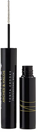 Arches and Halos Water Resistant Firm Hold Eyebrow Gel - Clear Brow Gel for Lasting Definition - Non Flaking Weightless Formula - Vegan - 0.1 oz