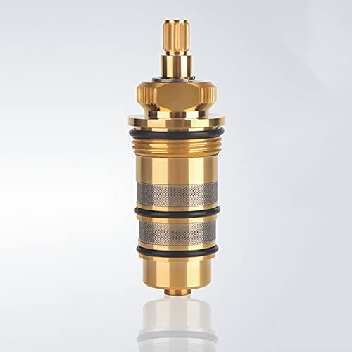 Brass Ceramic Tap Cartridge, Ceramic Tap Valve Brass Bath Shower Thermostat Cartridge for Mixer Valve Shower Bar Mixer Tap Valve Cartridge