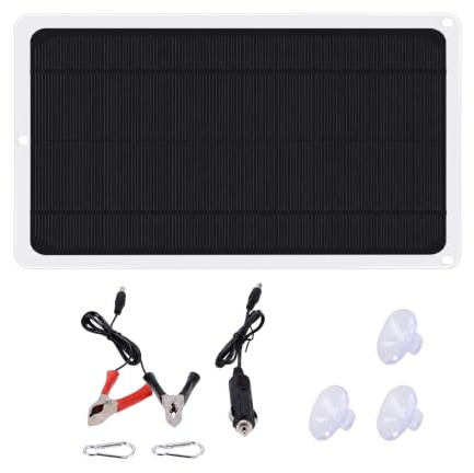 Garosa 20 W 12 V Solarmodul mit Hohem Wirkungsgrad PV-Strom für das Batterieladen von Booten, Wohnwagen, Wohnmobilen und Anderen Netzunabhängigen Anwendungen